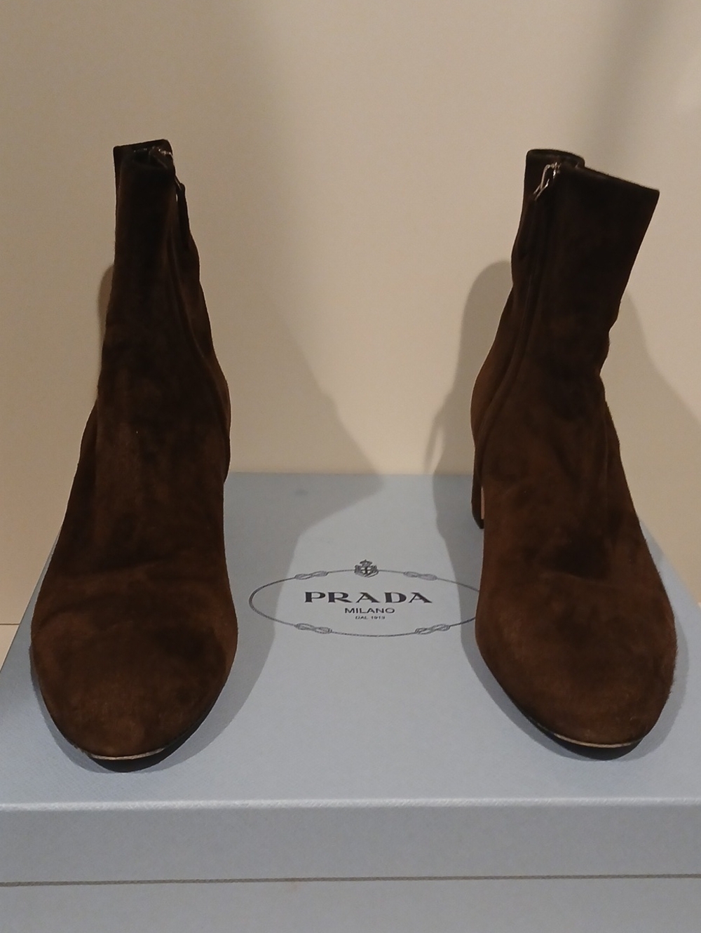 Prada Dark Brown Suede Chukka Boots